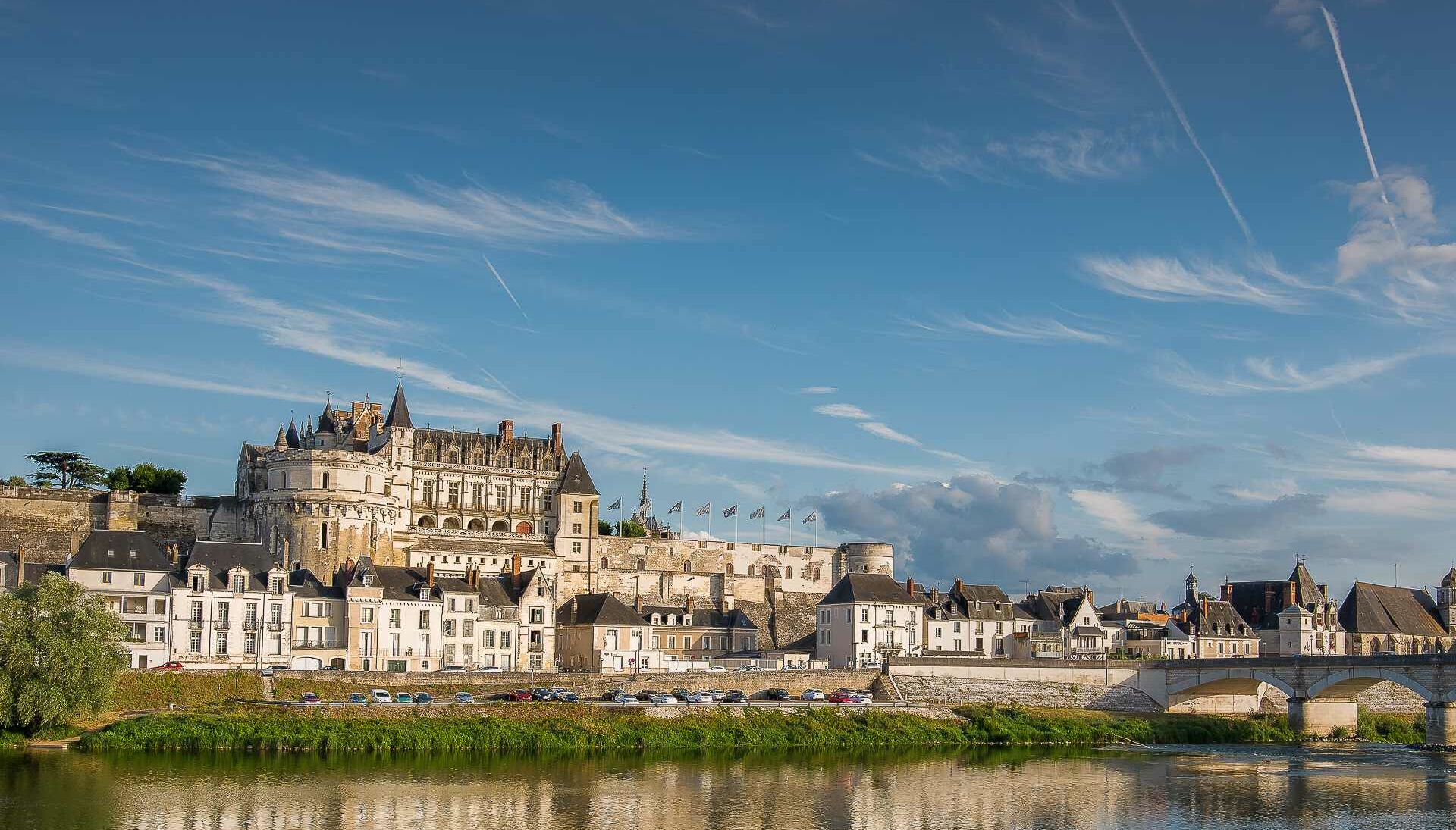 Vue du Château Royal d'Amboise depuis la Loire